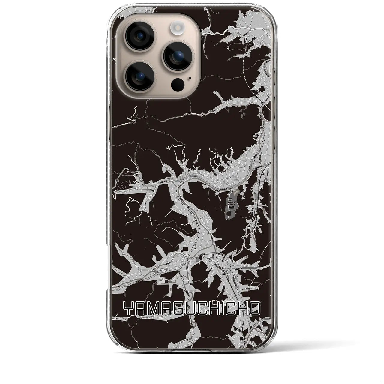 【山口町(徳島県)】地図柄iPhoneケース(クリアタイプ)