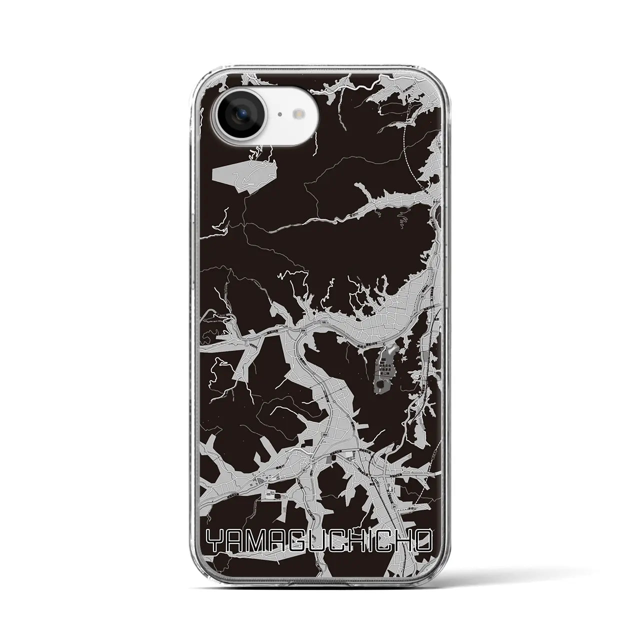 【山口町(徳島県)】地図柄iPhoneケース(クリアタイプ)