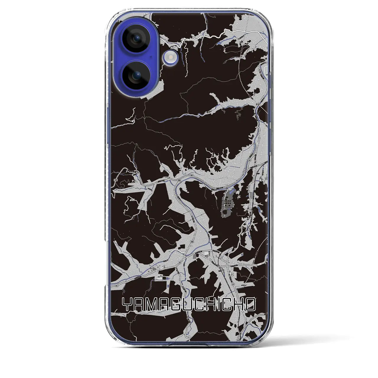 【山口町(徳島県)】地図柄iPhoneケース(クリアタイプ)