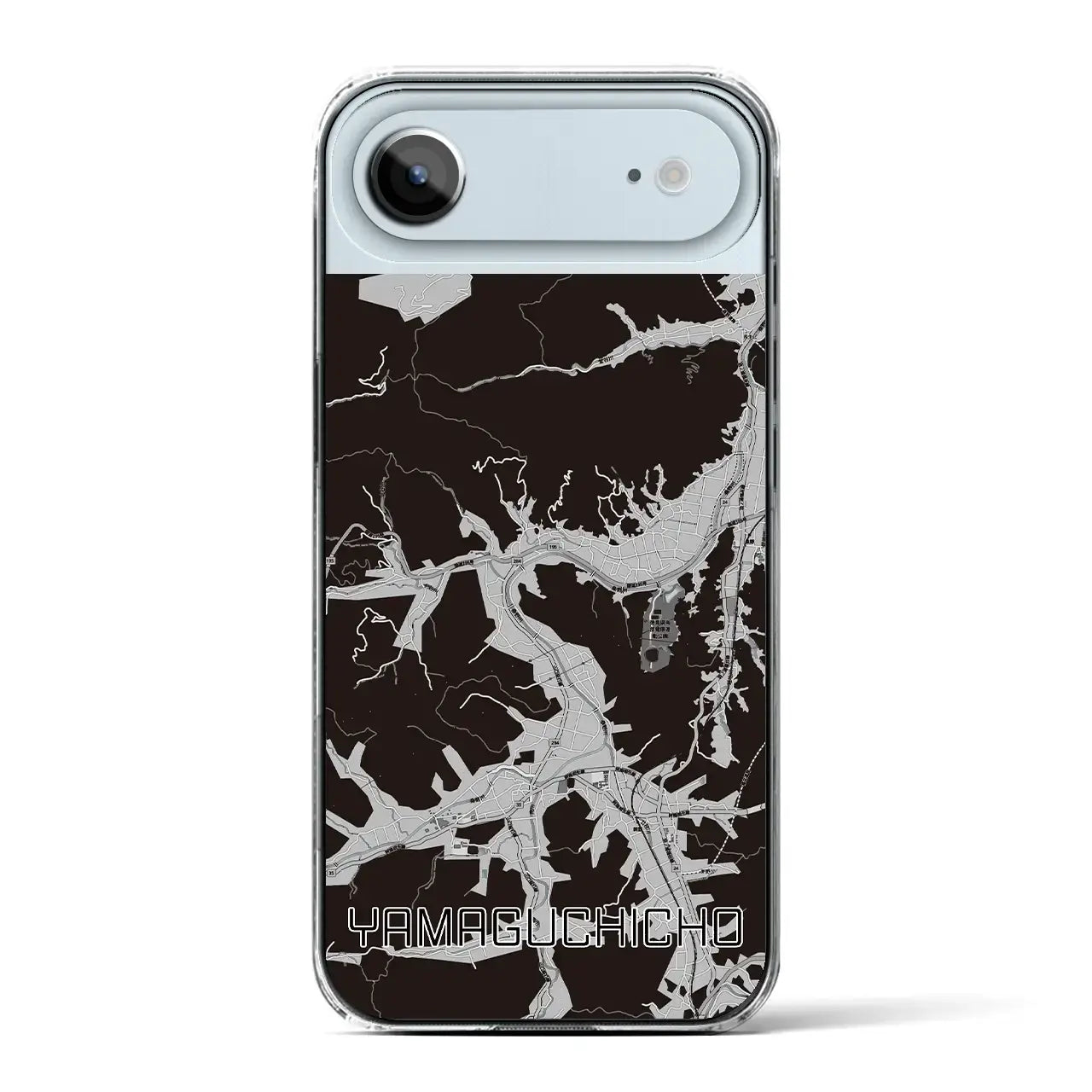 【山口町(徳島県)】地図柄iPhoneケース(クリアタイプ)モノトーン・iPhone 17 Pro Max 用