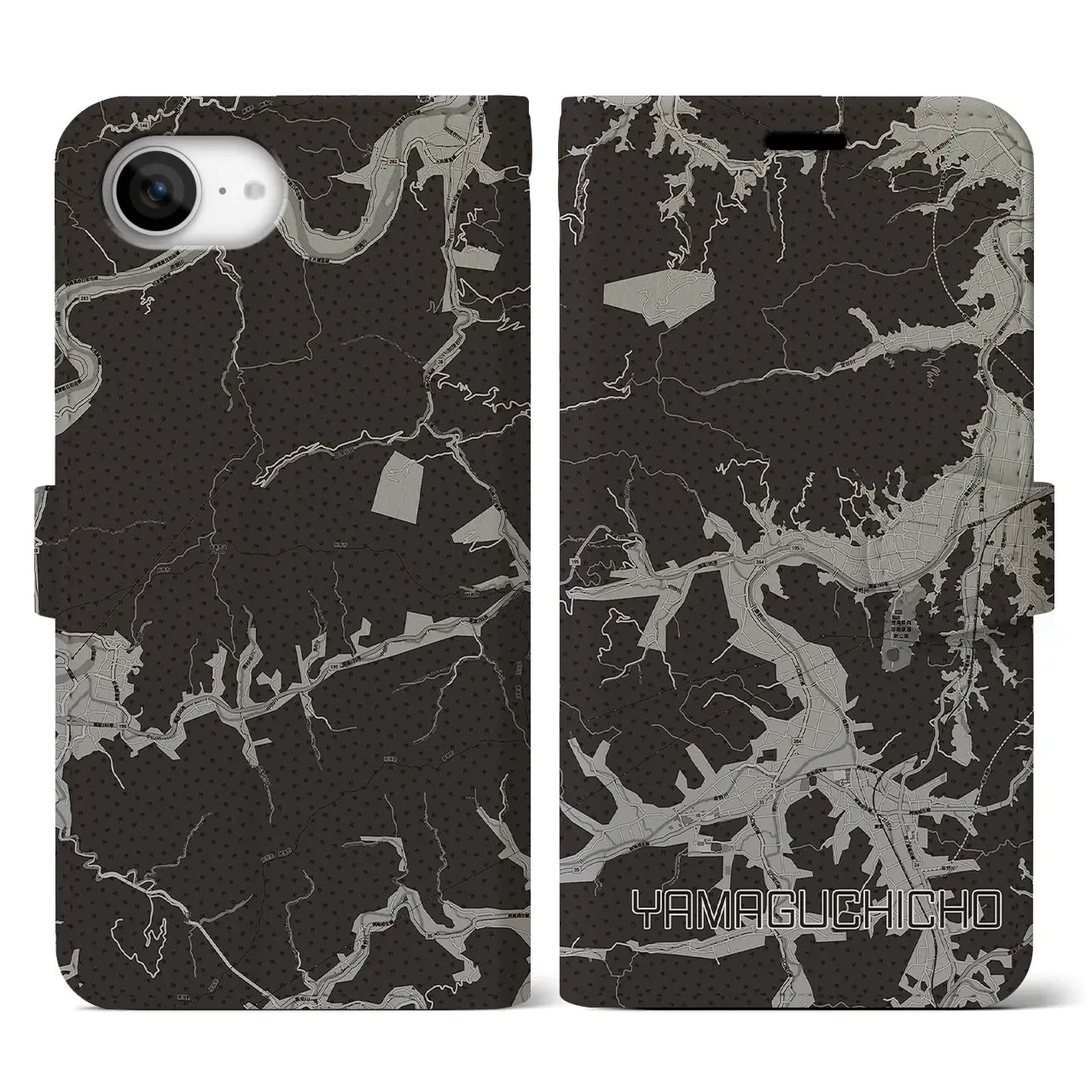 【山口町(徳島県)】地図柄iPhoneケース(手帳タイプ)