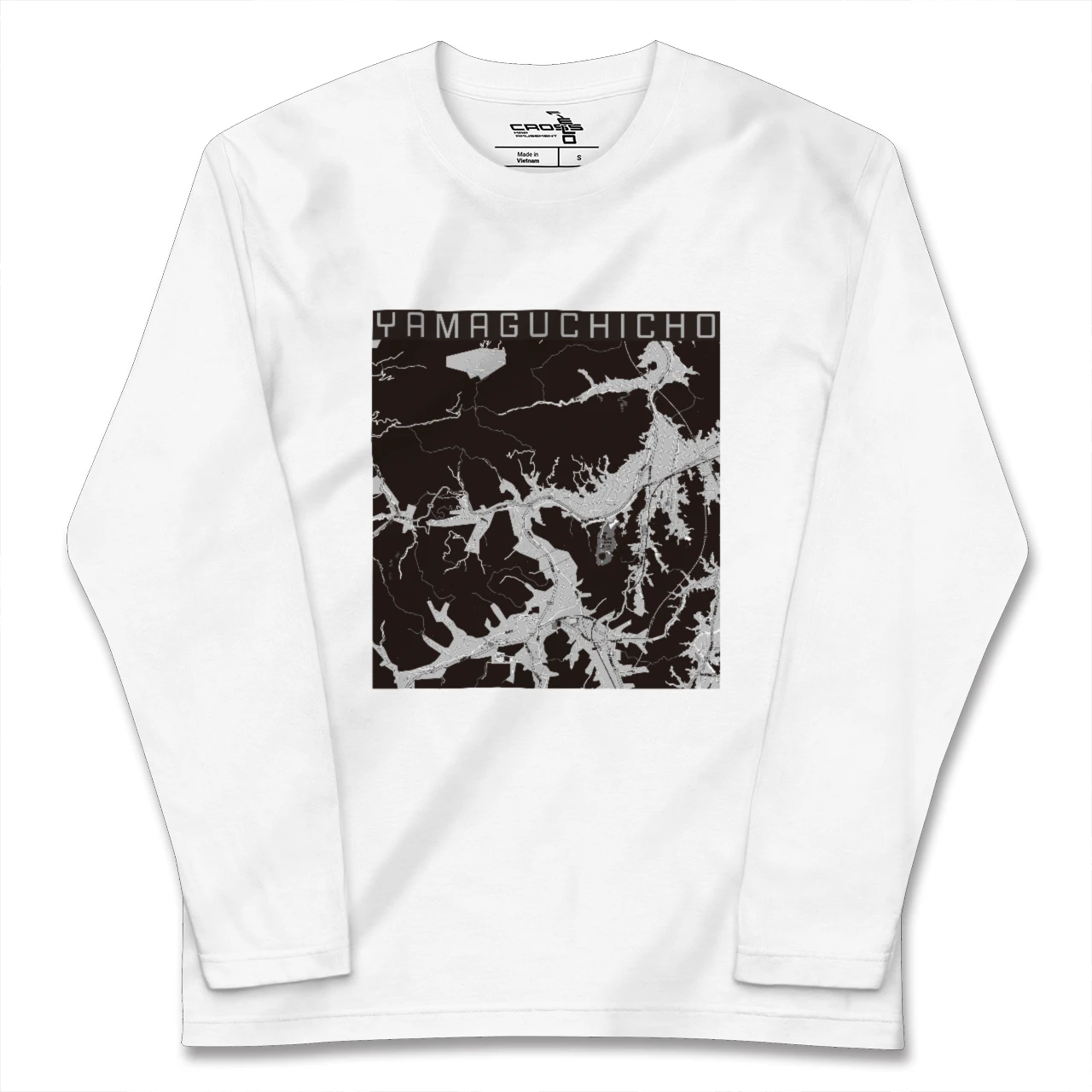 【山口町(徳島県)】地図柄ロングスリーブTシャツ