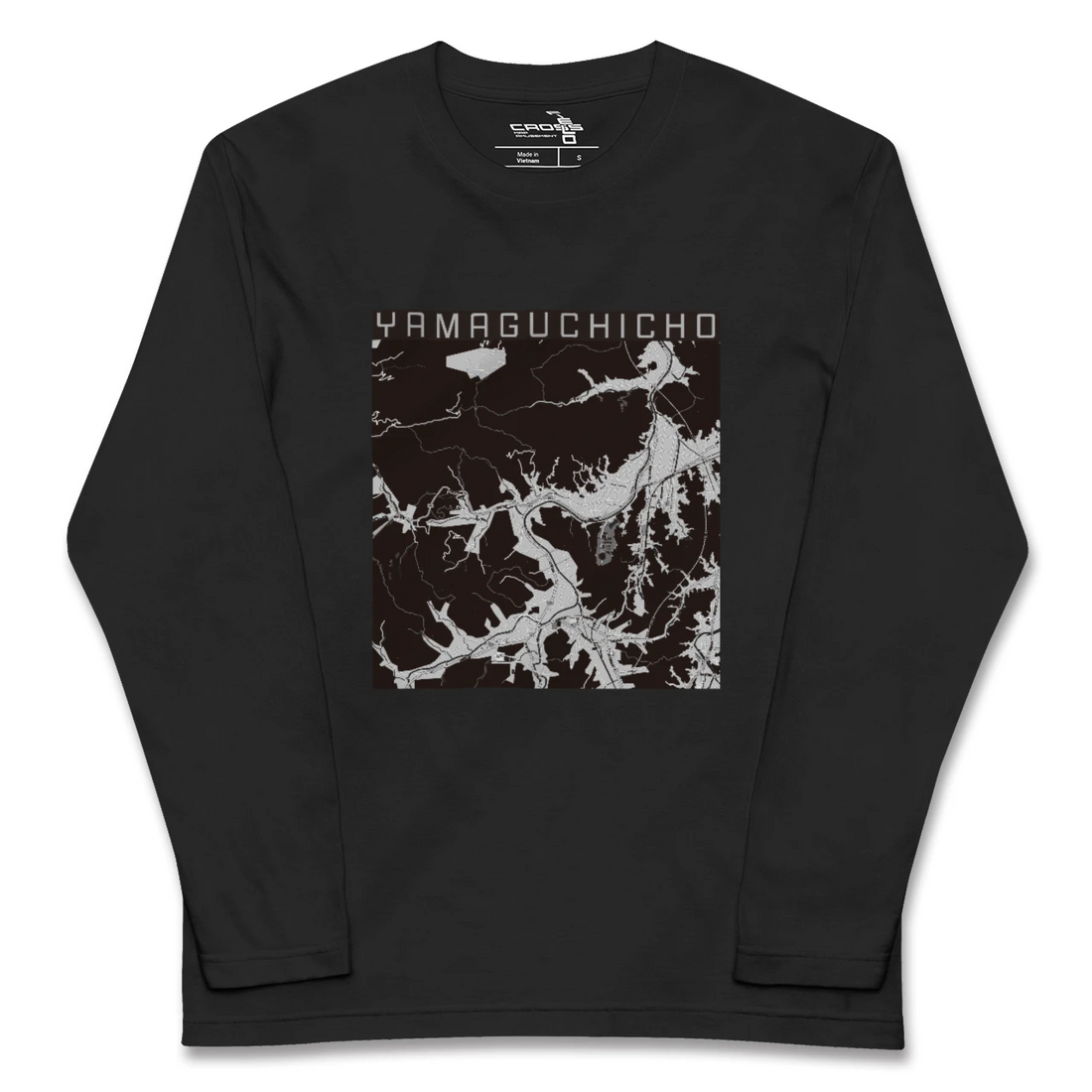 【山口町(徳島県)】地図柄ロングスリーブTシャツ