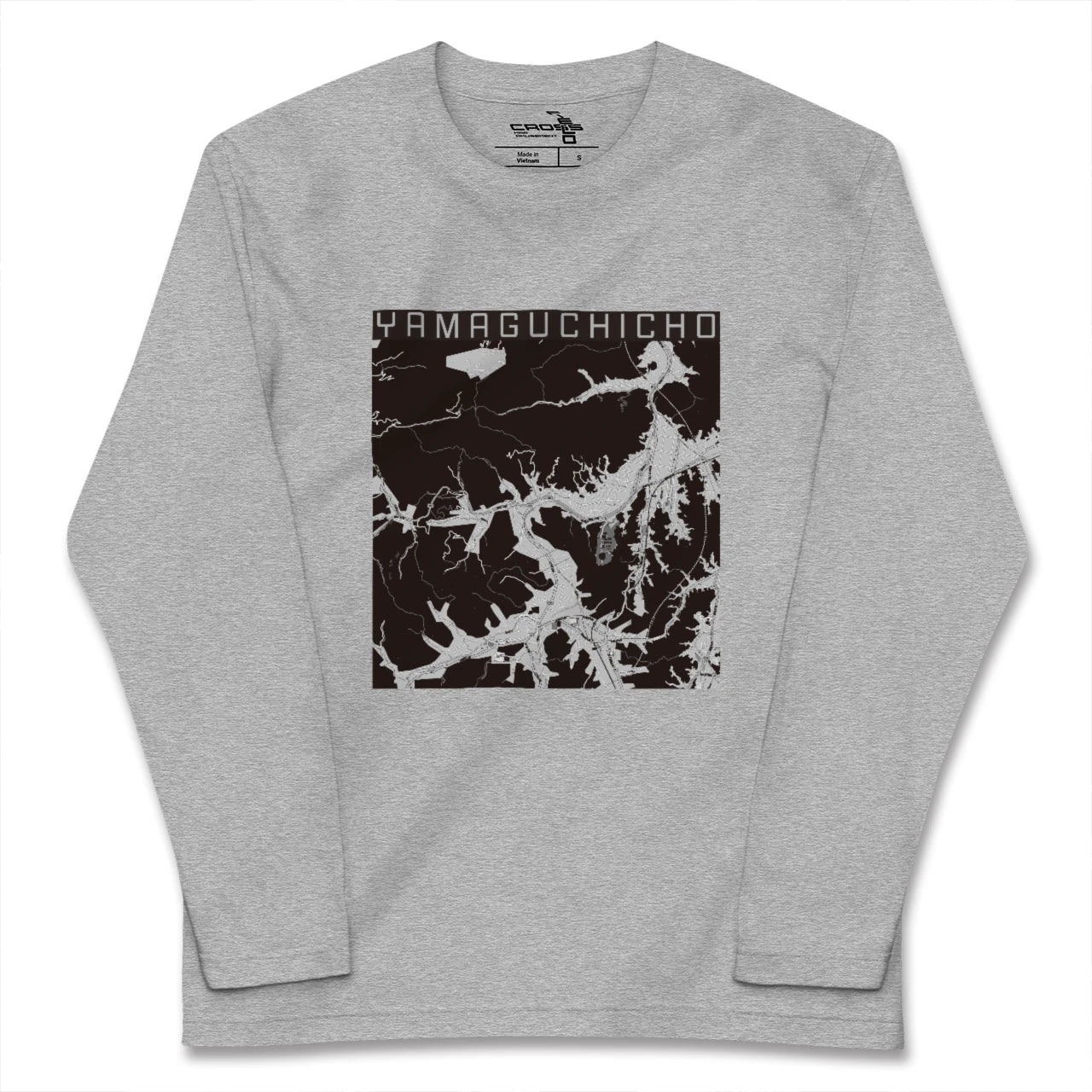 【山口町(徳島県)】地図柄ロングスリーブTシャツ