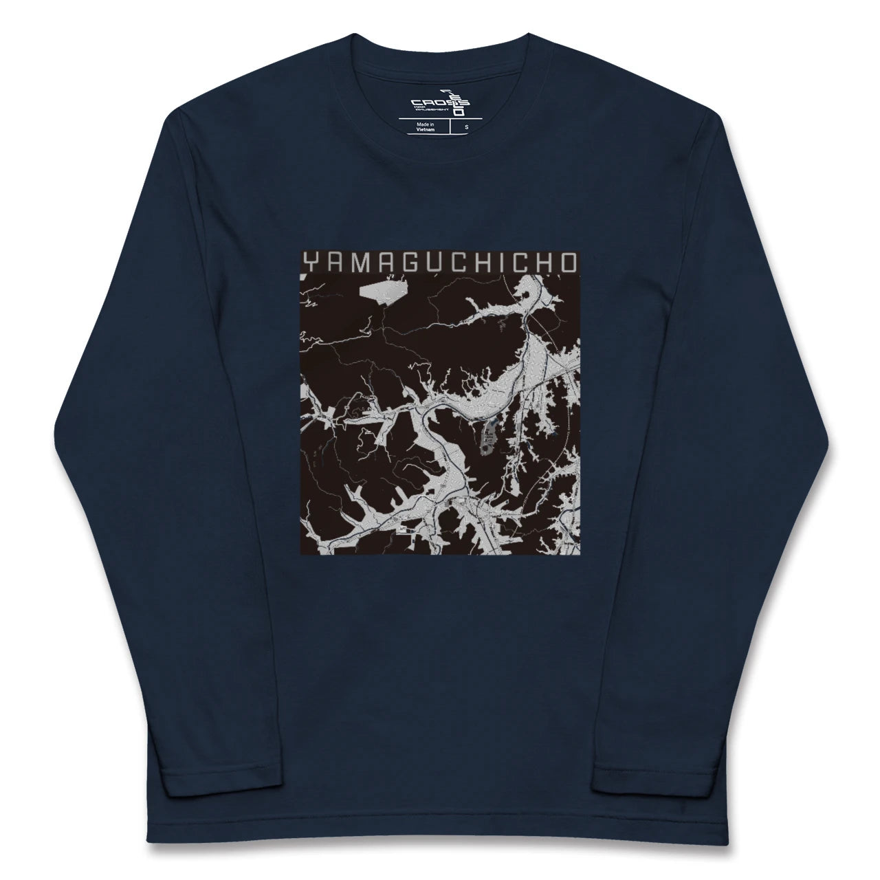 【山口町(徳島県)】地図柄ロングスリーブTシャツ