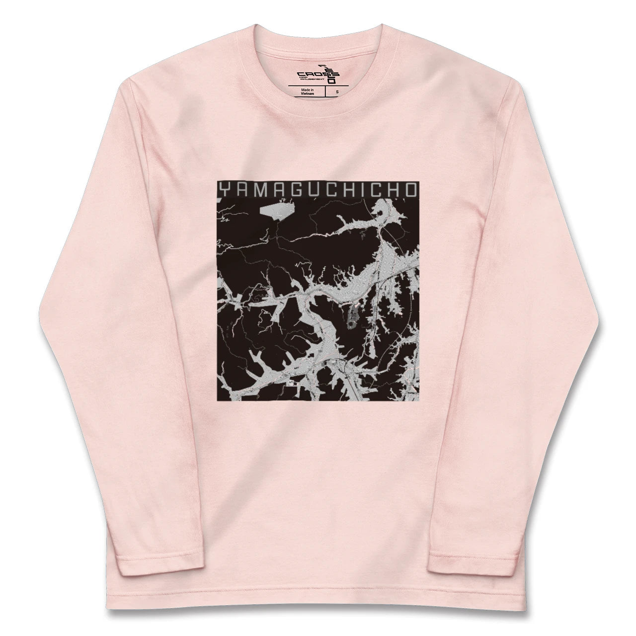 【山口町(徳島県)】地図柄ロングスリーブTシャツ