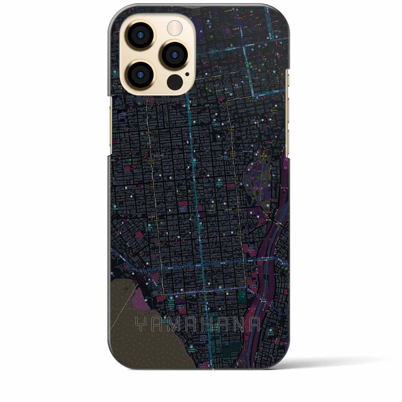 【山鼻(北海道)】地図柄iPhoneケース(バックカバータイプ)