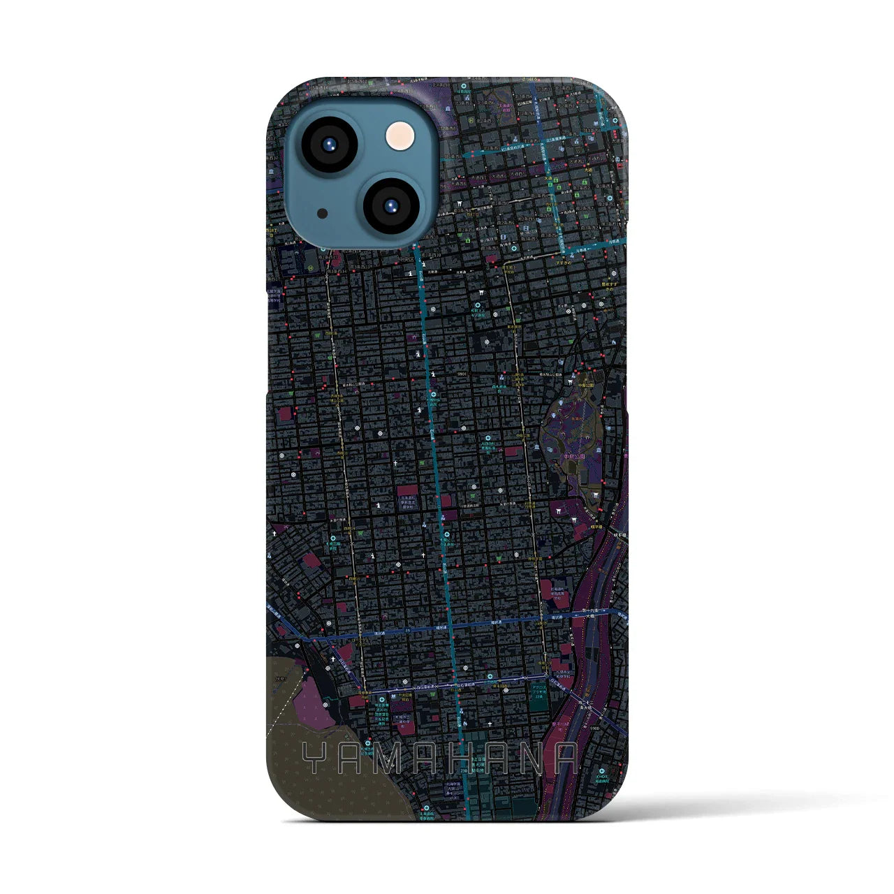 【山鼻(北海道)】地図柄iPhoneケース(バックカバータイプ)