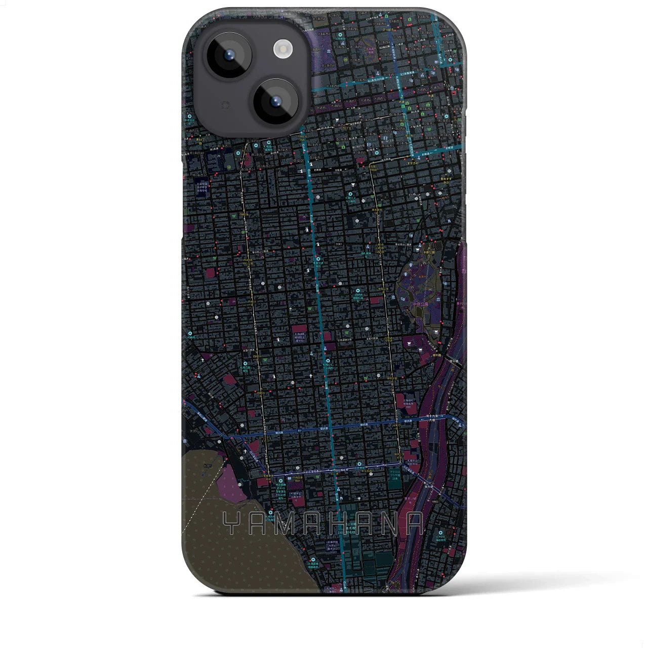【山鼻(北海道)】地図柄iPhoneケース(バックカバータイプ)