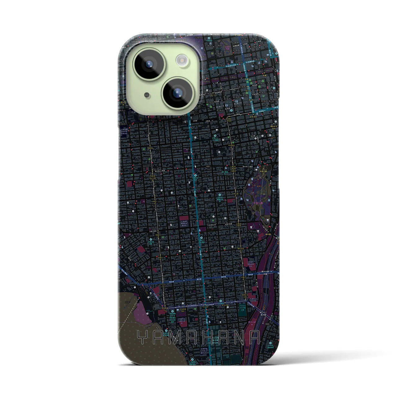 【山鼻(北海道)】地図柄iPhoneケース(バックカバータイプ)