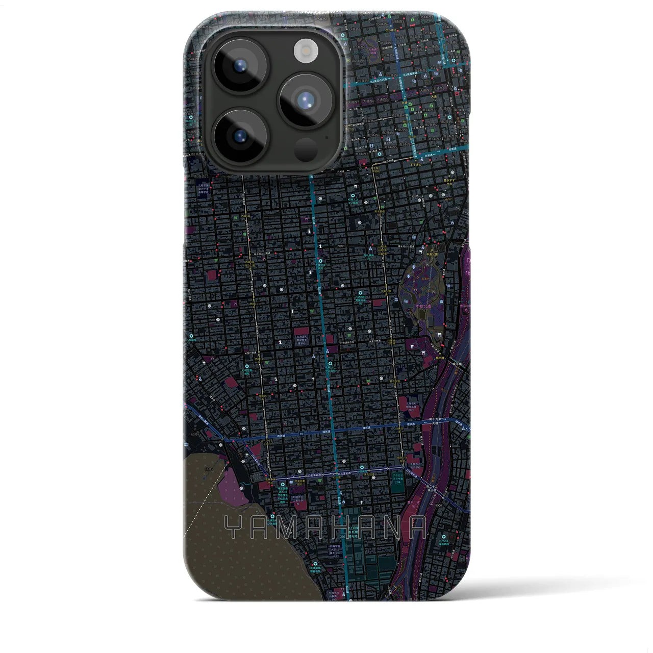 【山鼻(北海道)】地図柄iPhoneケース(バックカバータイプ)