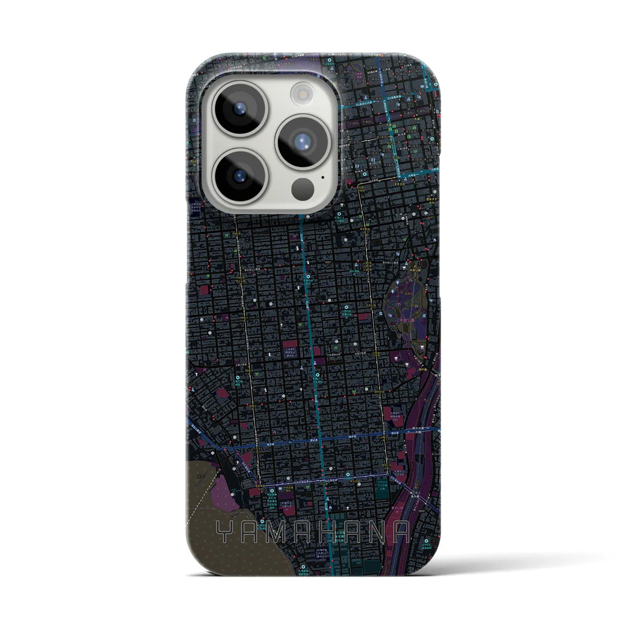【山鼻(北海道)】地図柄iPhoneケース(バックカバータイプ)