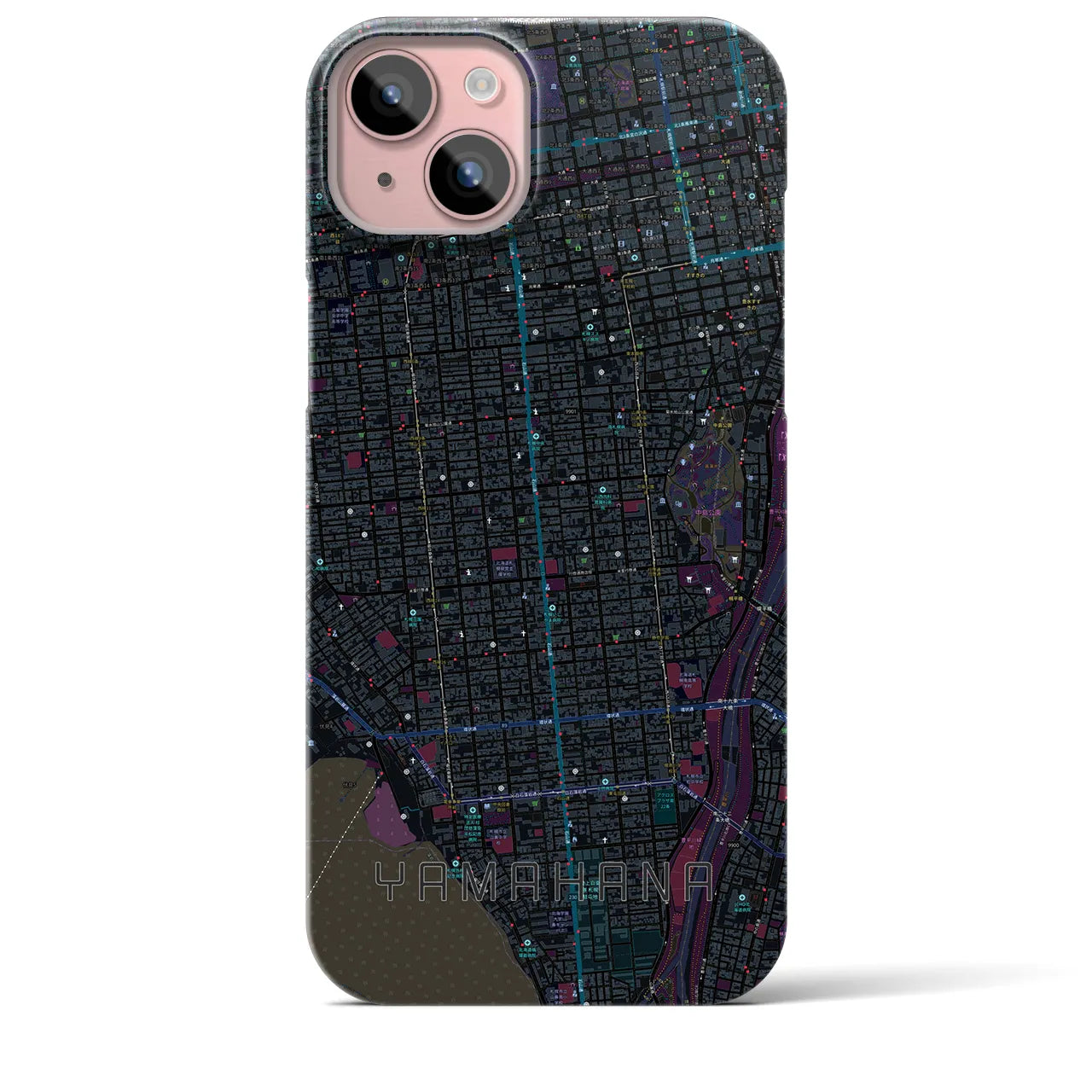 【山鼻(北海道)】地図柄iPhoneケース(バックカバータイプ)