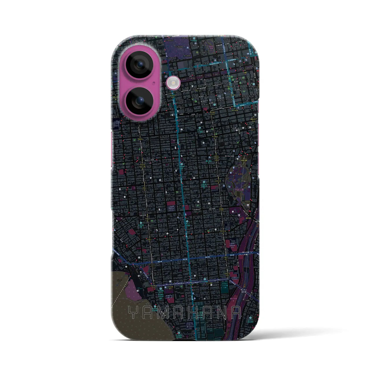 【山鼻(北海道)】地図柄iPhoneケース(バックカバータイプ)
