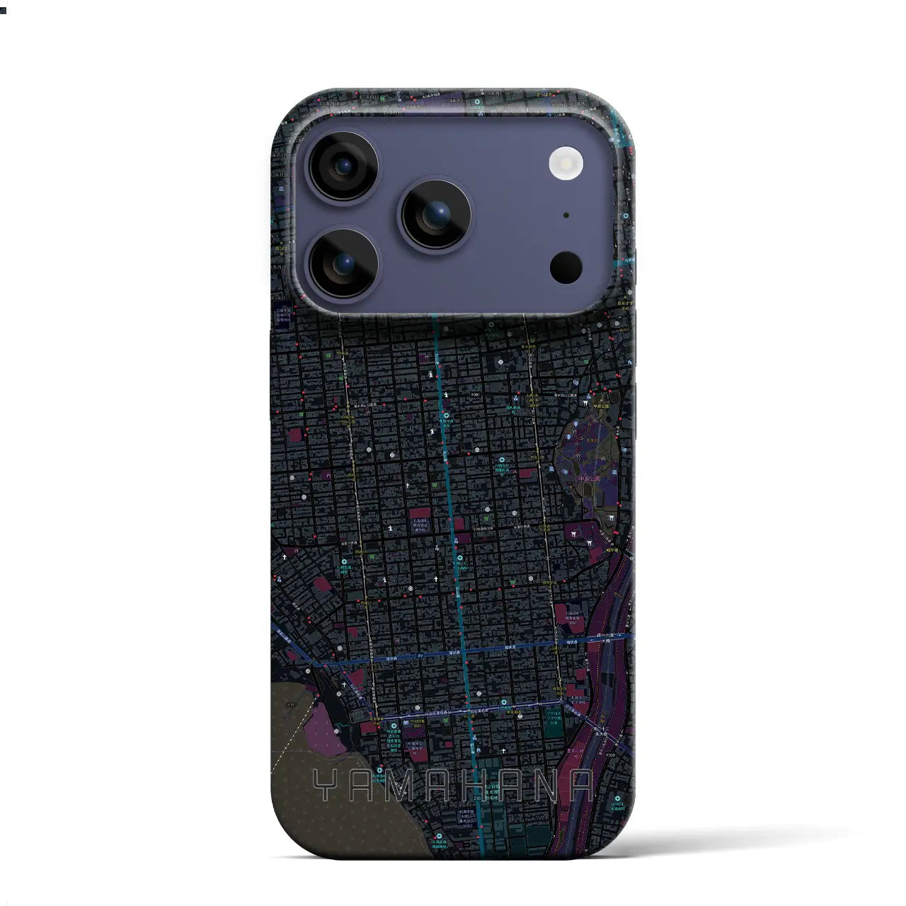 【山鼻(北海道)】地図柄iPhoneケース(バックカバータイプ)