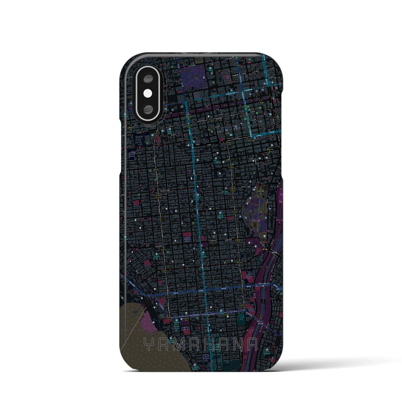 【山鼻(北海道)】地図柄iPhoneケース(バックカバータイプ)