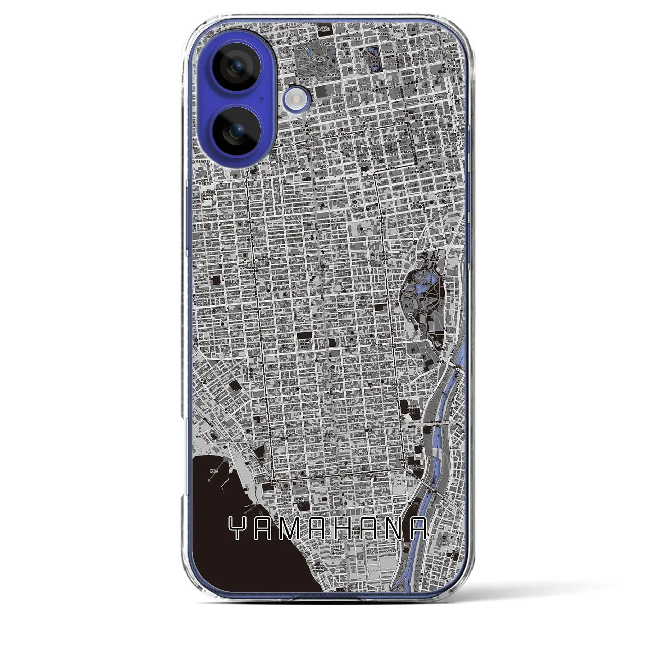 【山鼻(北海道)】地図柄iPhoneケース(クリアタイプ)