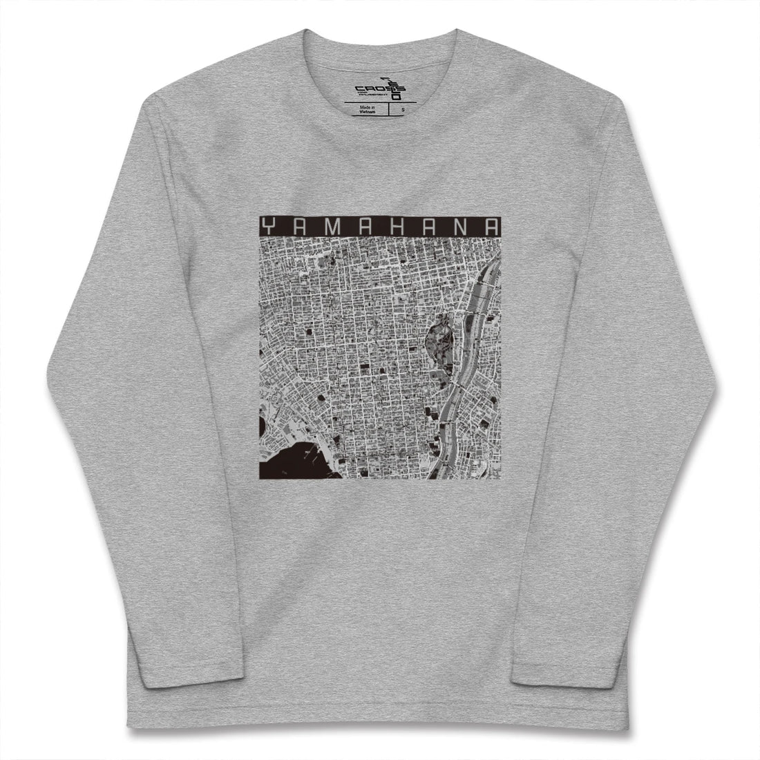 【山鼻(北海道)】地図柄ロングスリーブTシャツ