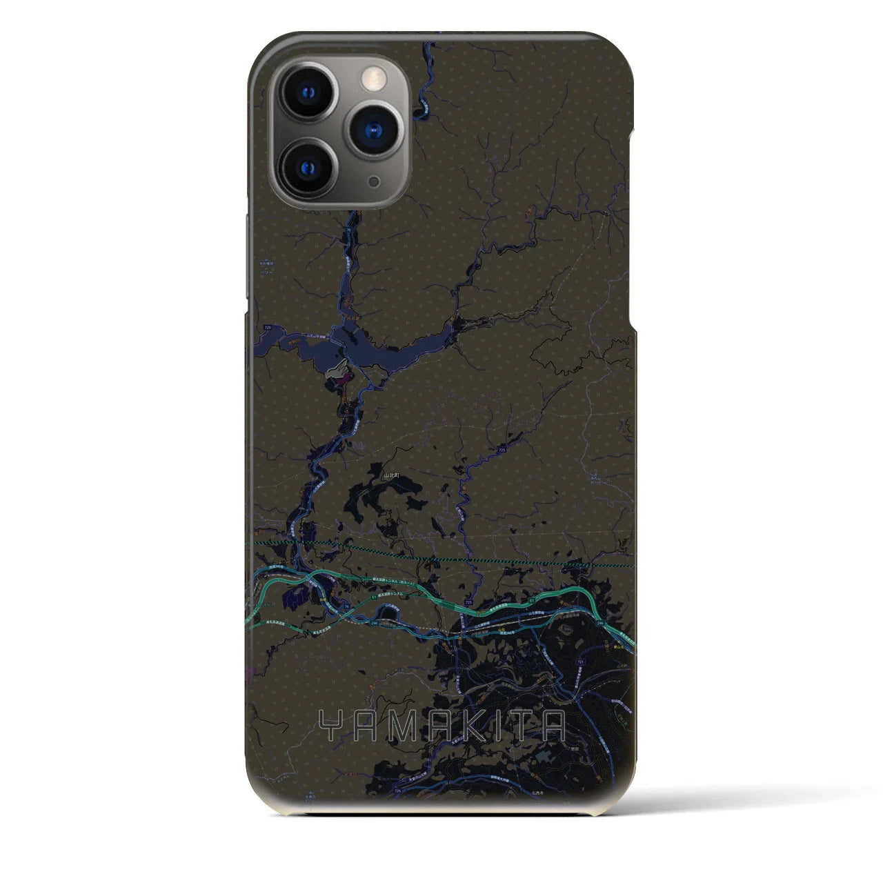【山北(神奈川県)】地図柄iPhoneケース(バックカバータイプ)