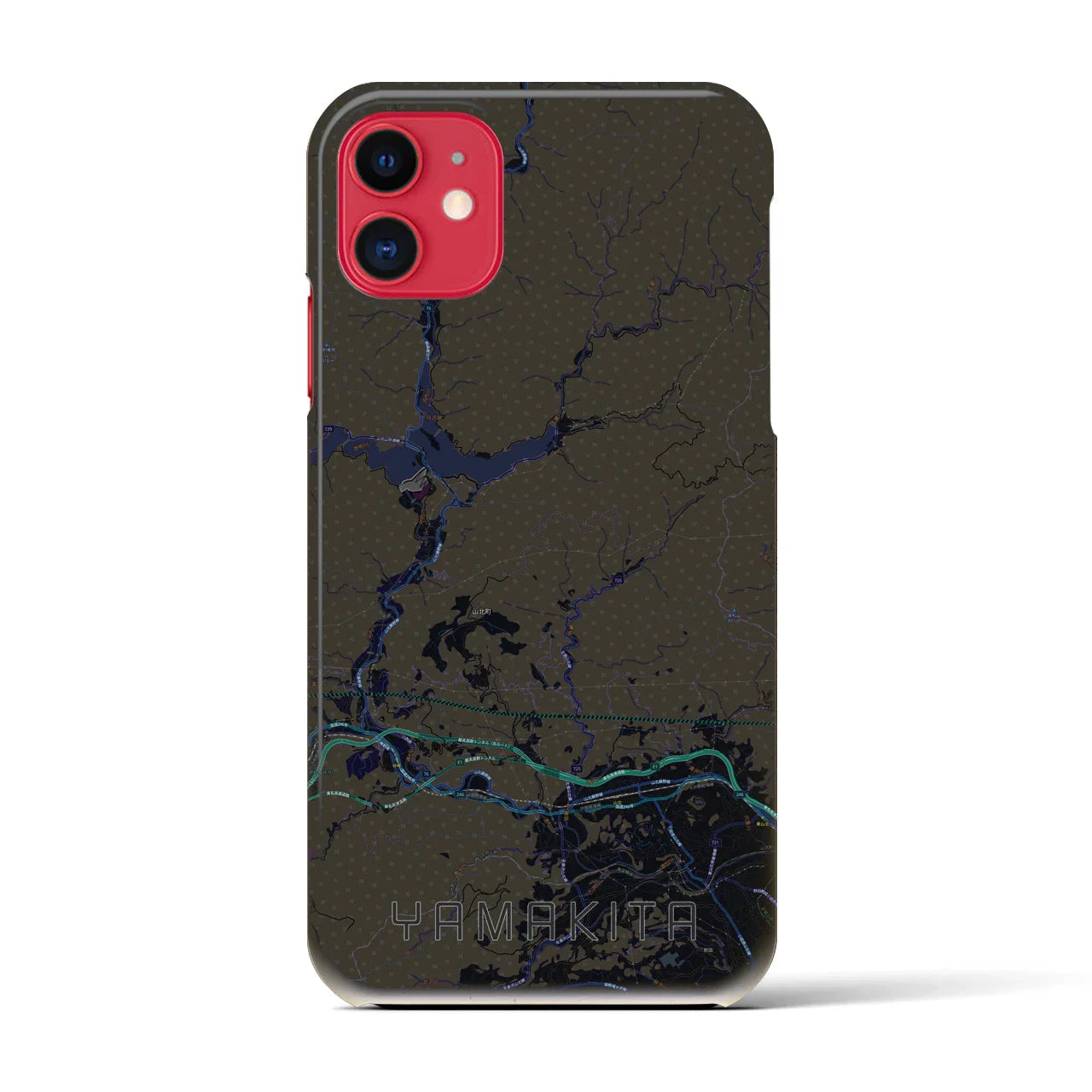 【山北(神奈川県)】地図柄iPhoneケース(バックカバータイプ)