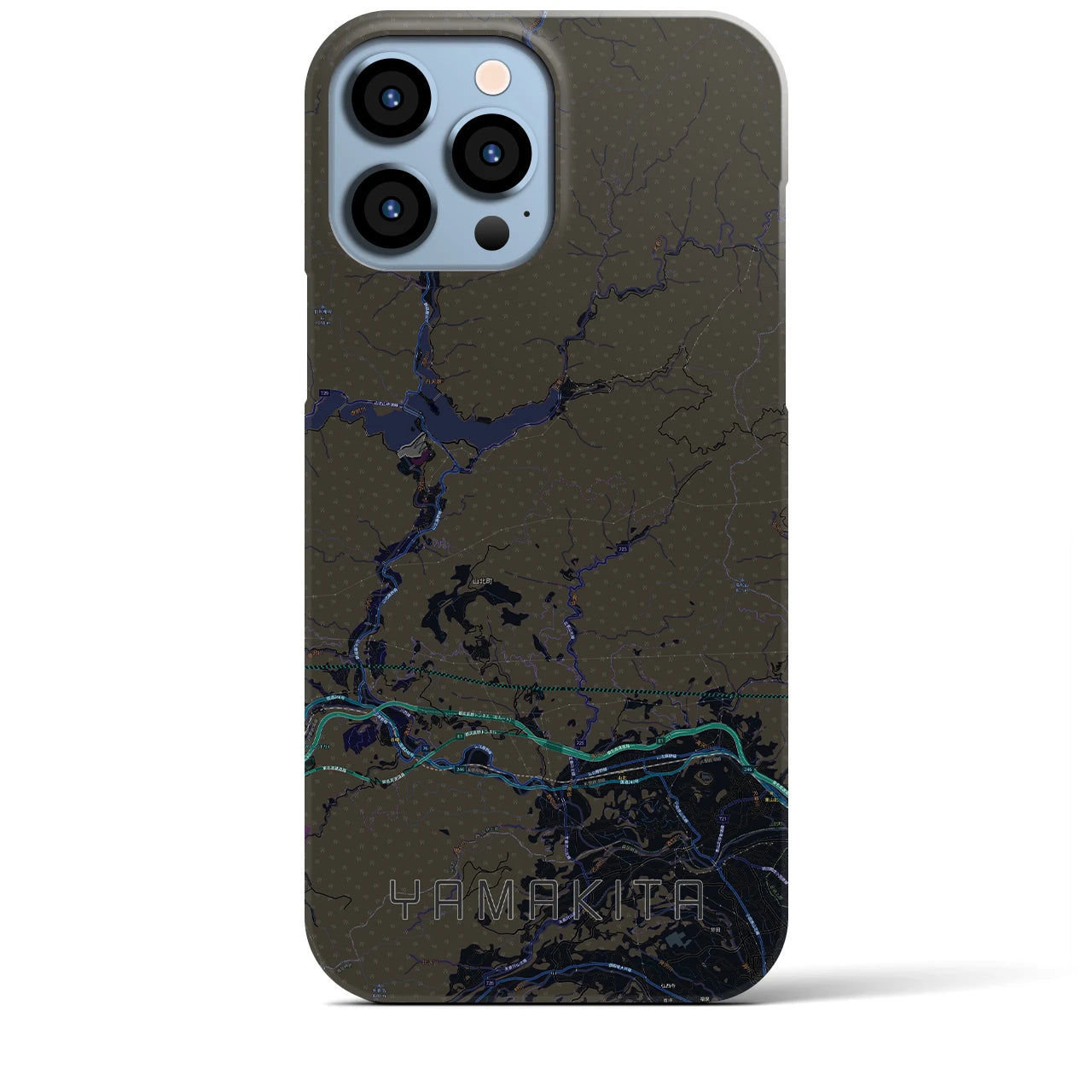 【山北(神奈川県)】地図柄iPhoneケース(バックカバータイプ)