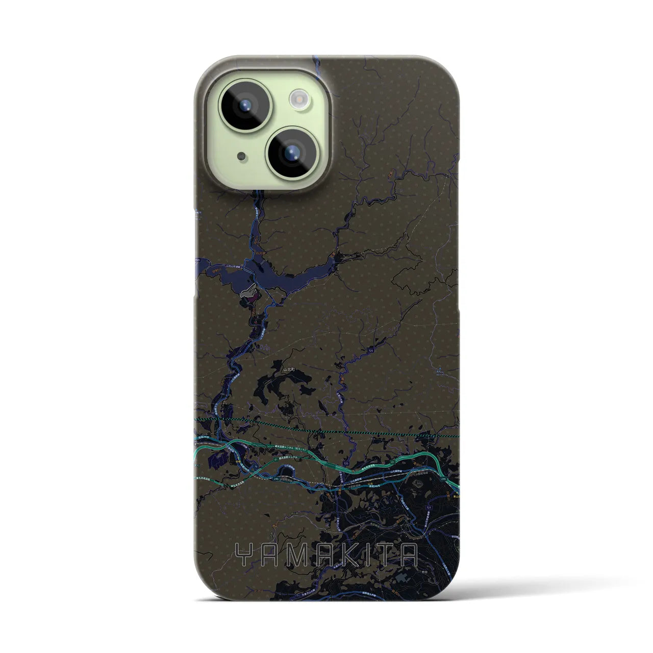 【山北(神奈川県)】地図柄iPhoneケース(バックカバータイプ)