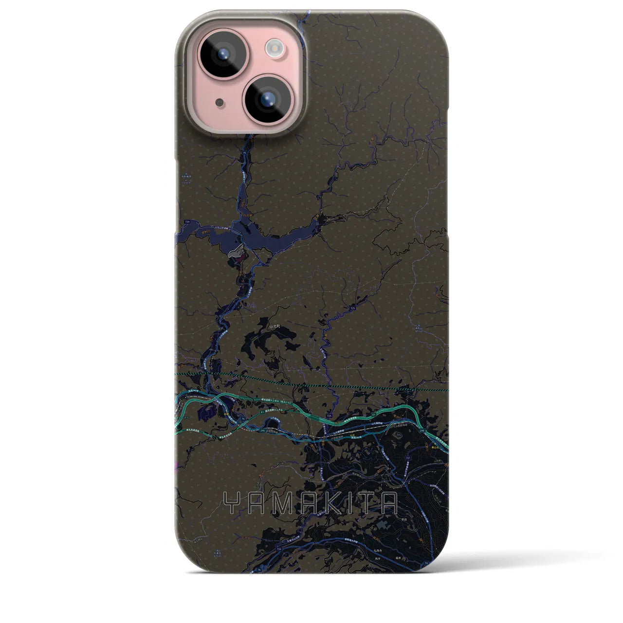 【山北(神奈川県)】地図柄iPhoneケース(バックカバータイプ)