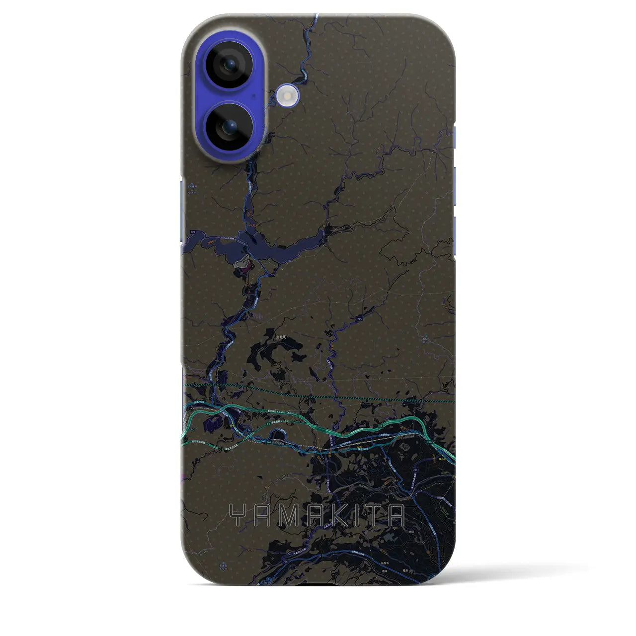 【山北(神奈川県)】地図柄iPhoneケース(バックカバータイプ)