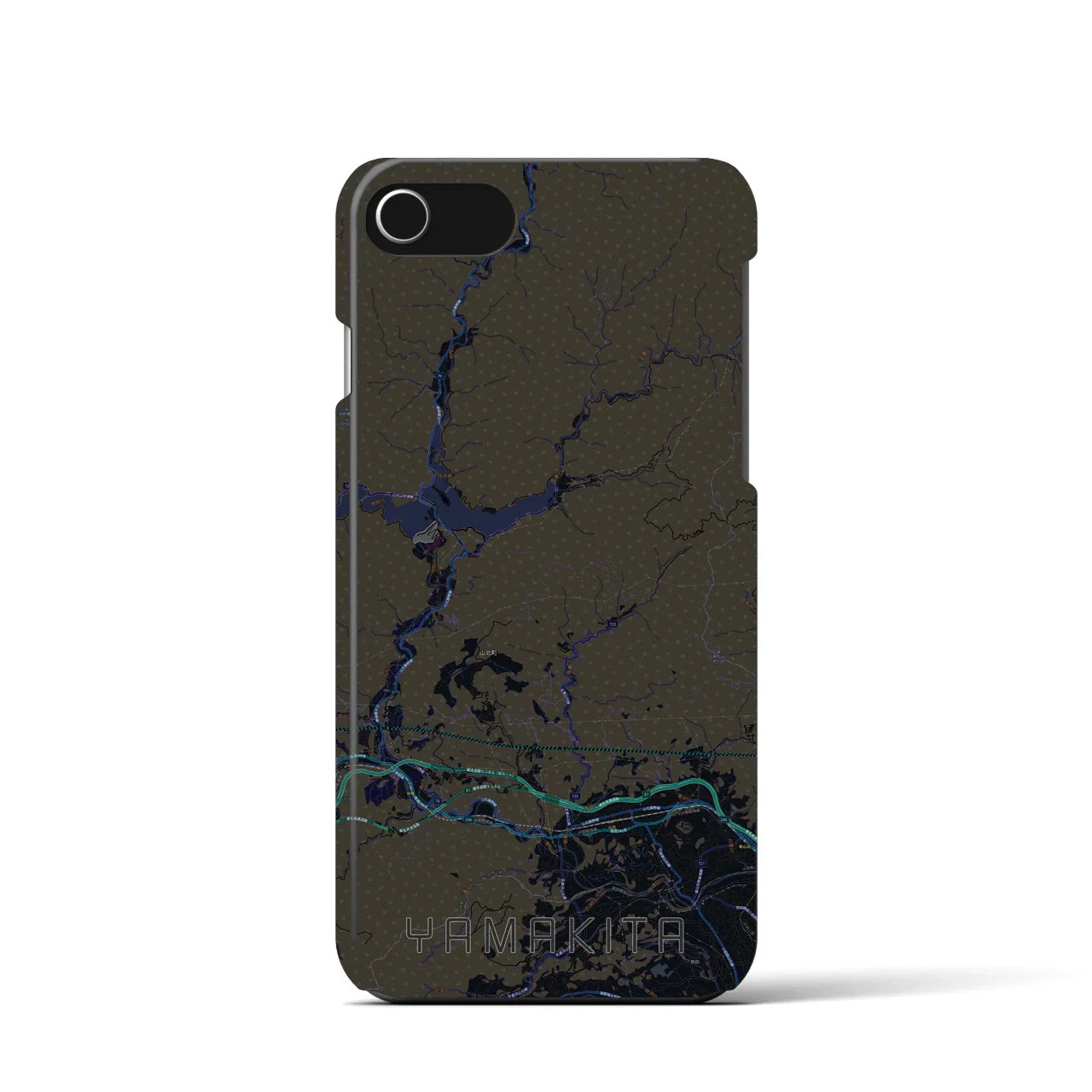 【山北(神奈川県)】地図柄iPhoneケース(バックカバータイプ)