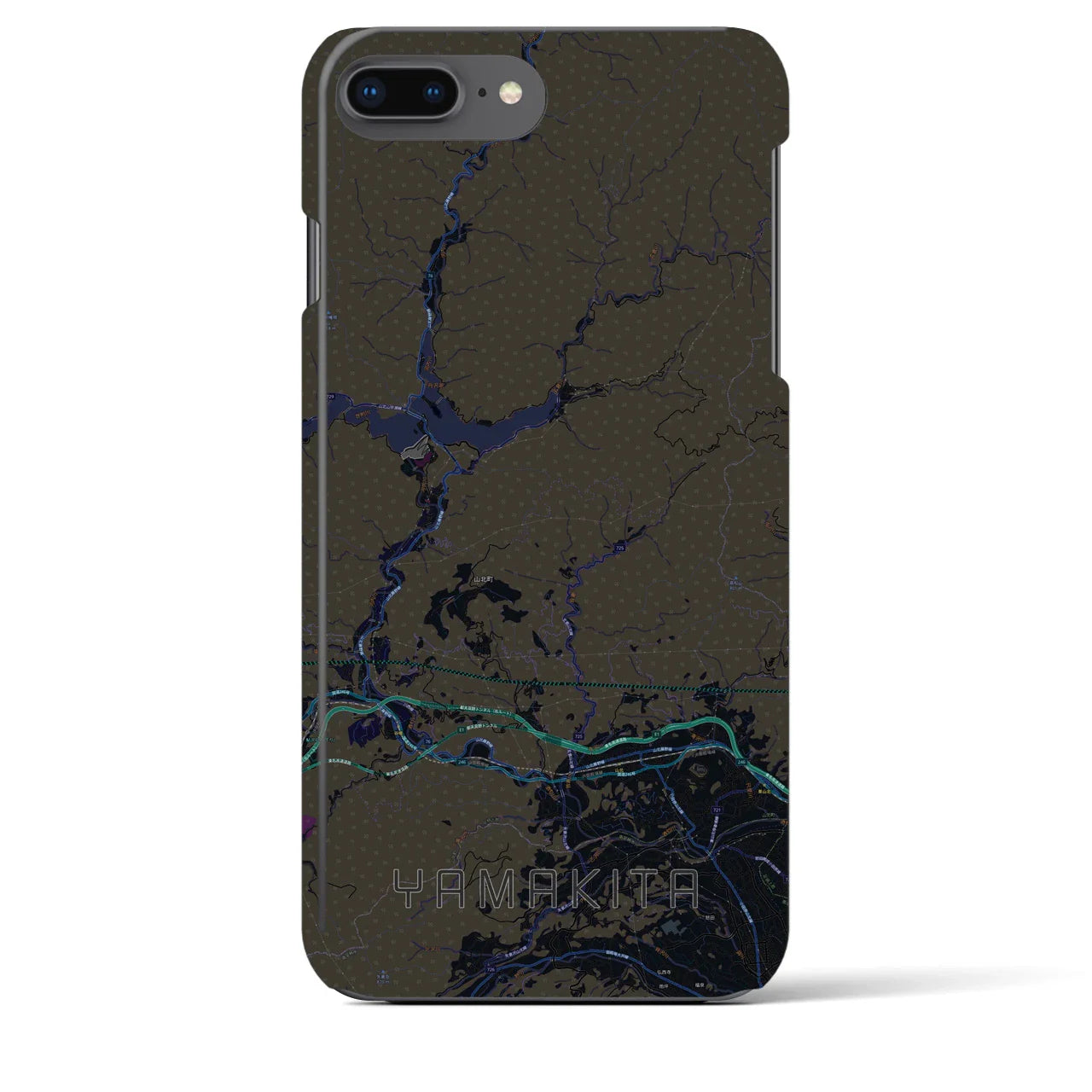 【山北(神奈川県)】地図柄iPhoneケース(バックカバータイプ)