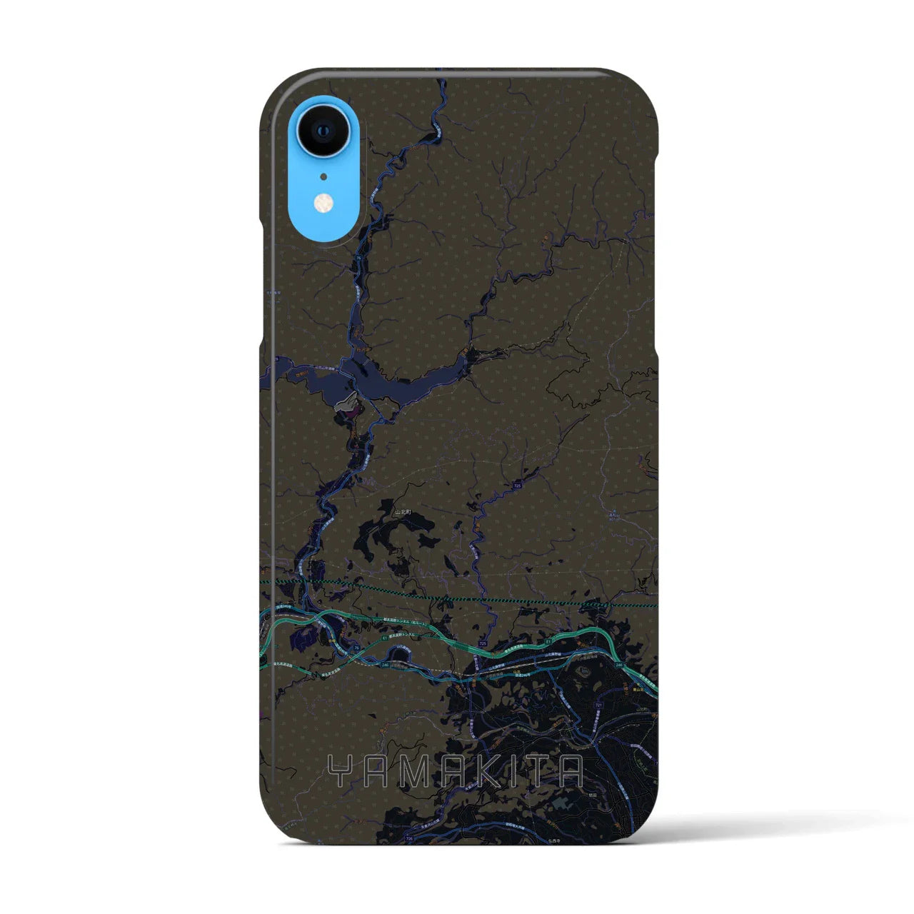 【山北(神奈川県)】地図柄iPhoneケース(バックカバータイプ)