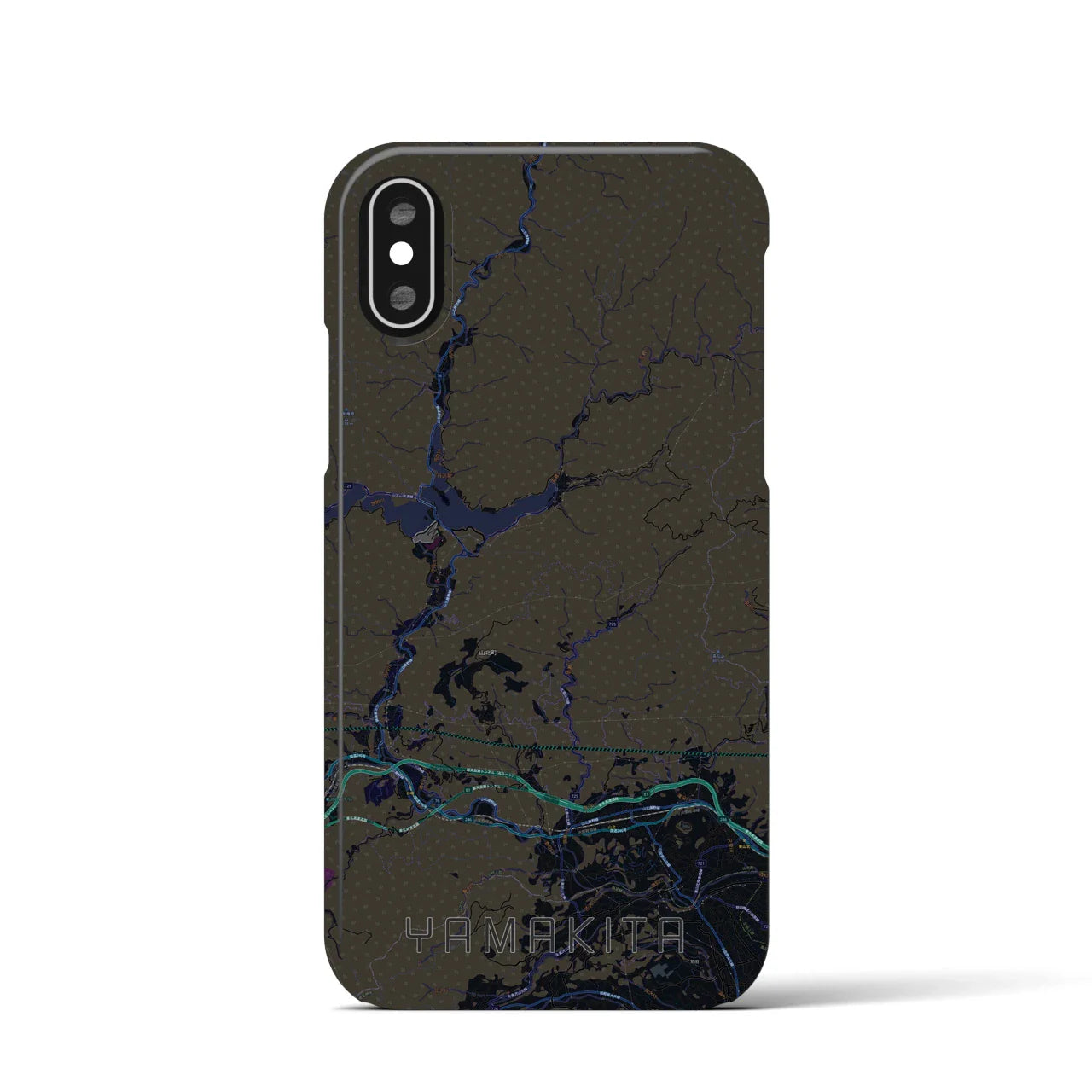 【山北(神奈川県)】地図柄iPhoneケース(バックカバータイプ)