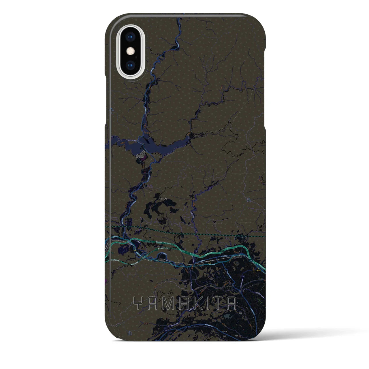 【山北(神奈川県)】地図柄iPhoneケース(バックカバータイプ)