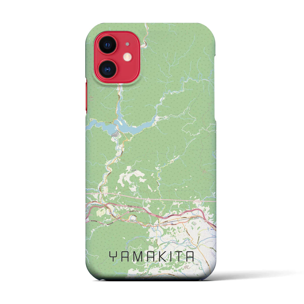【山北(神奈川県)】地図柄iPhoneケース(バックカバータイプ)