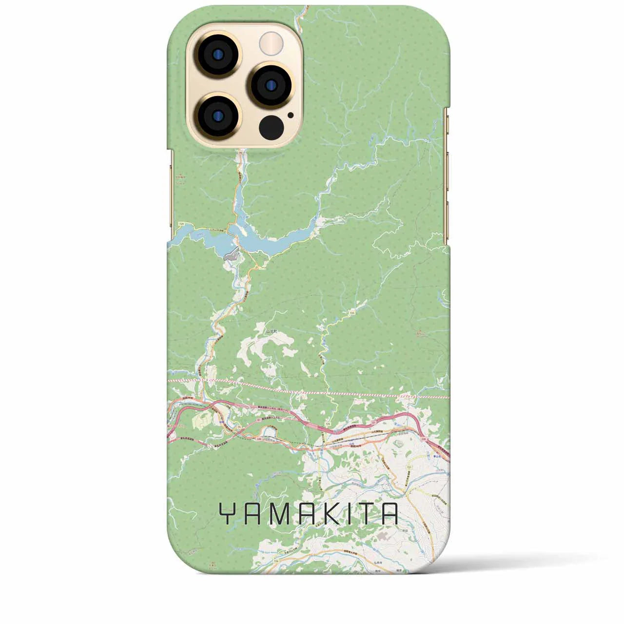 【山北(神奈川県)】地図柄iPhoneケース(バックカバータイプ)