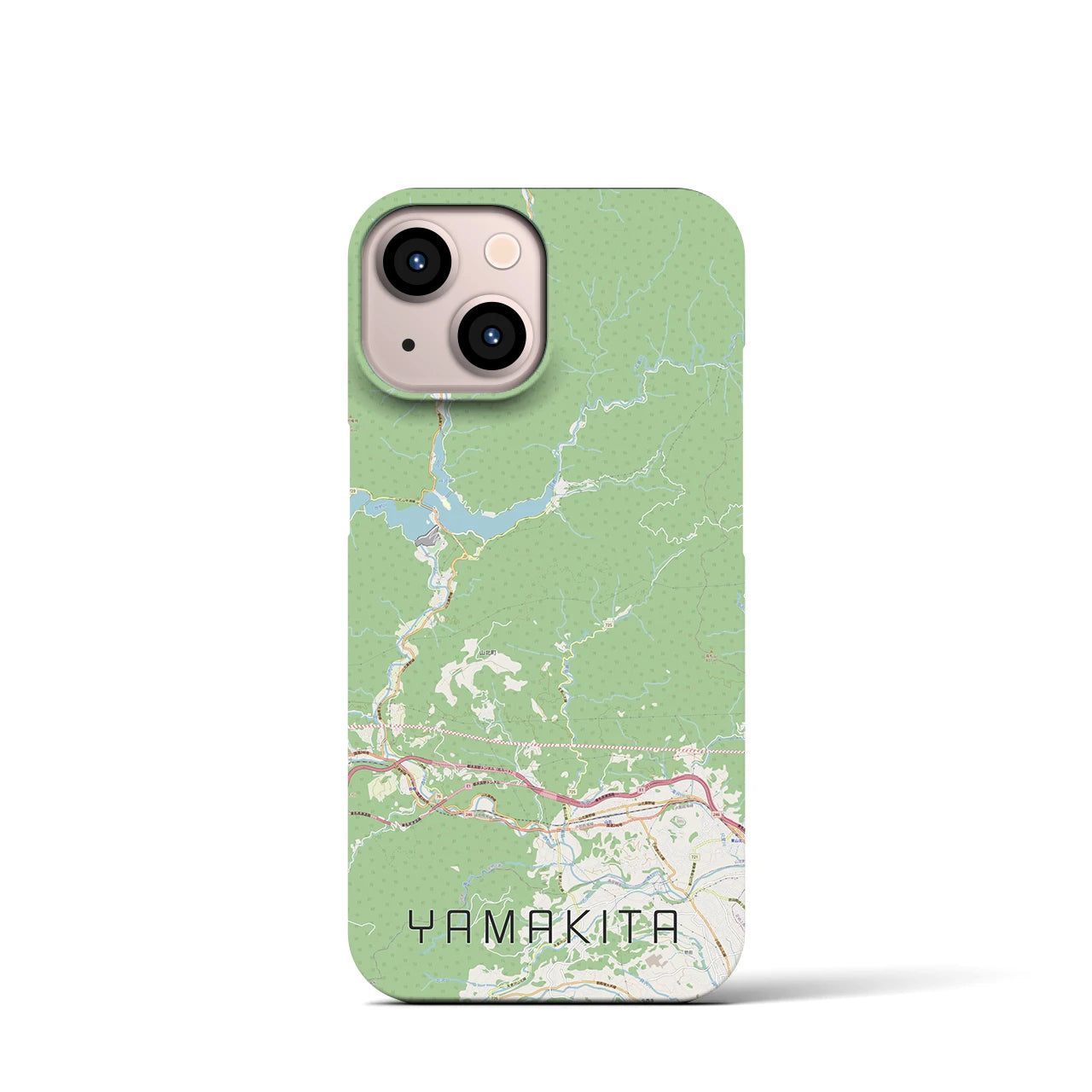 【山北(神奈川県)】地図柄iPhoneケース(バックカバータイプ)