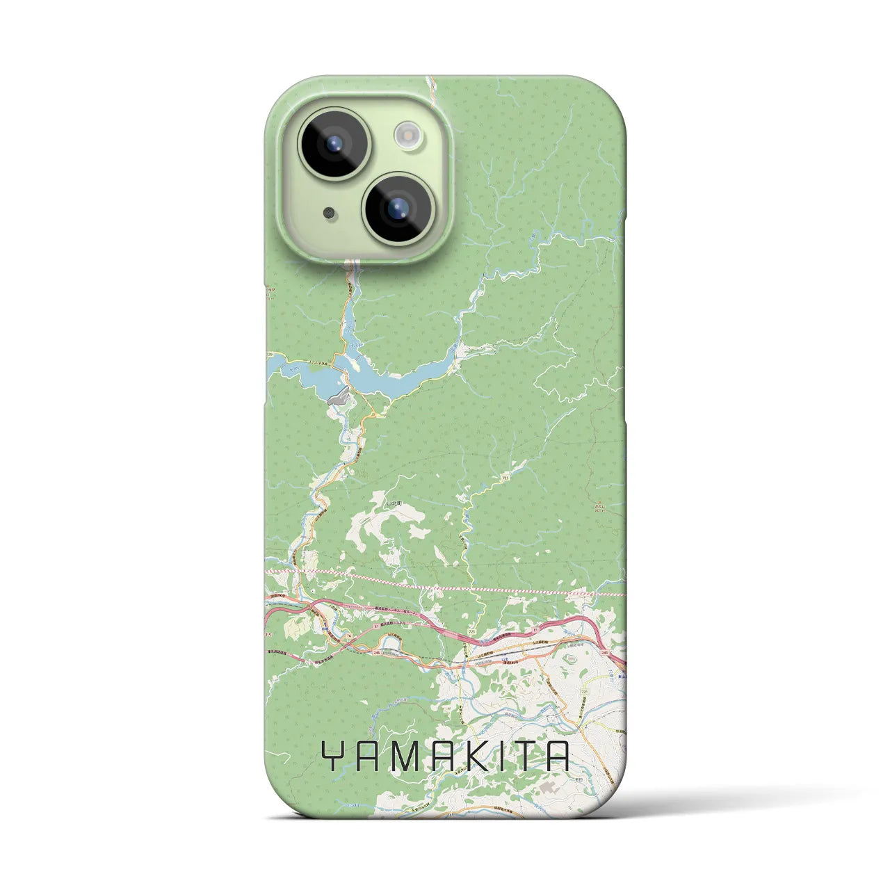 【山北(神奈川県)】地図柄iPhoneケース(バックカバータイプ)