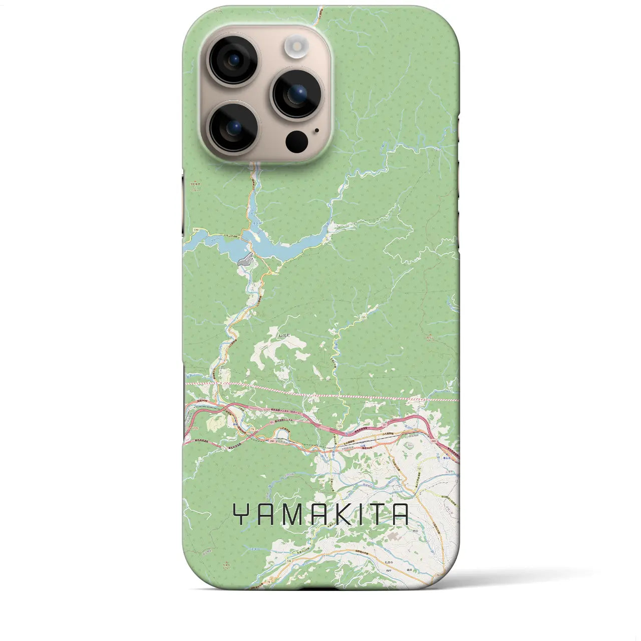 【山北(神奈川県)】地図柄iPhoneケース(バックカバータイプ)