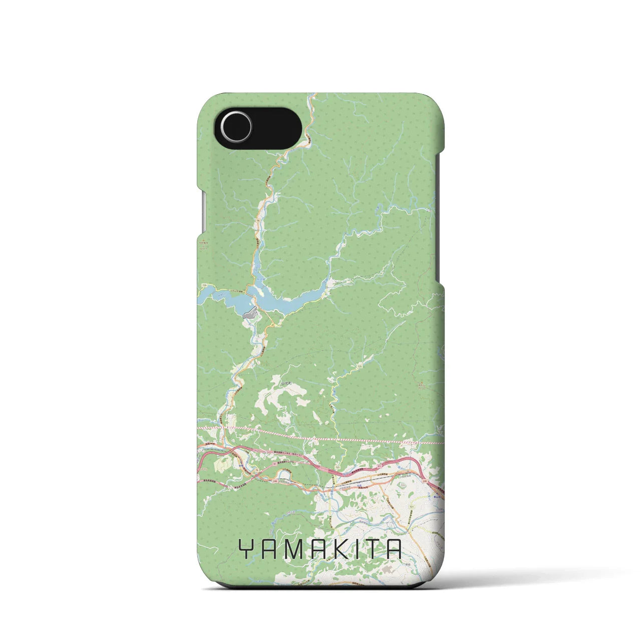 【山北(神奈川県)】地図柄iPhoneケース(バックカバータイプ)