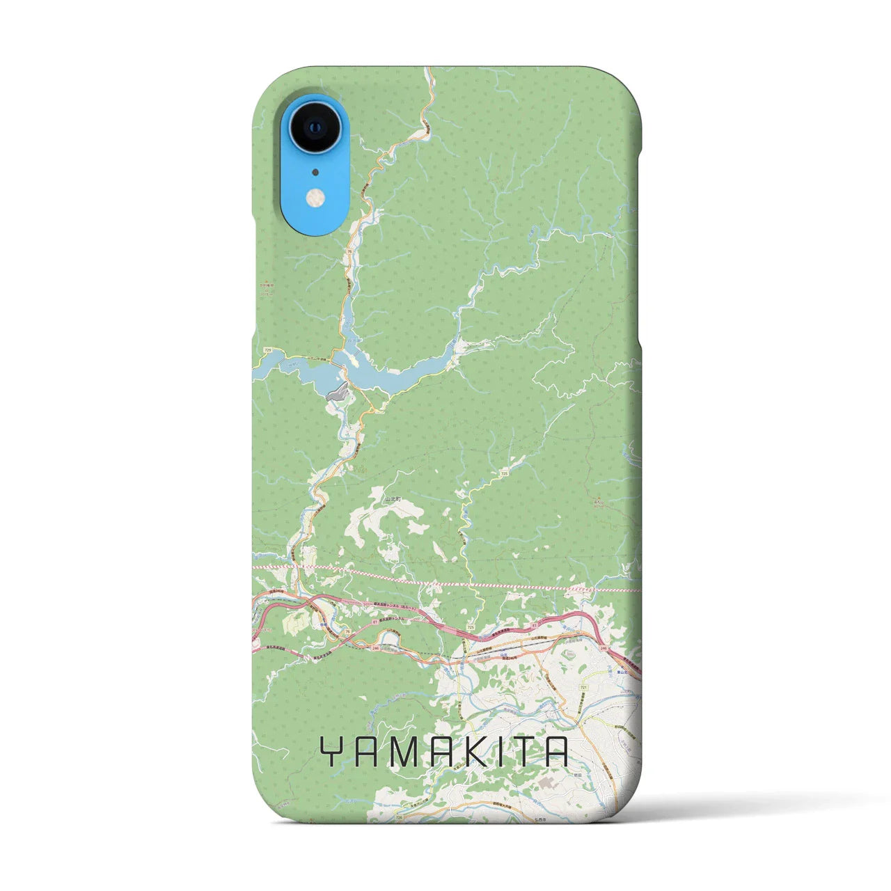【山北(神奈川県)】地図柄iPhoneケース(バックカバータイプ)