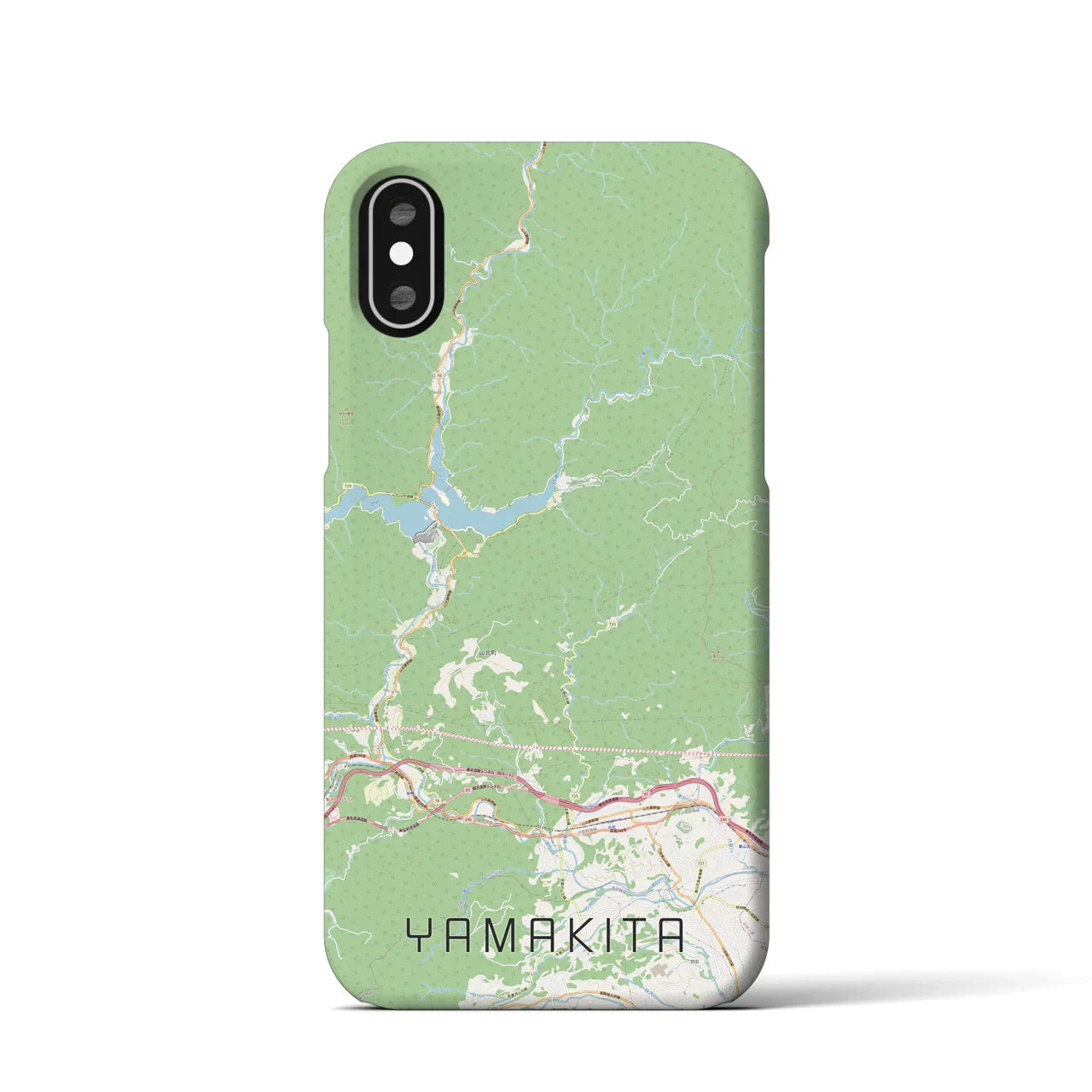 【山北(神奈川県)】地図柄iPhoneケース(バックカバータイプ)
