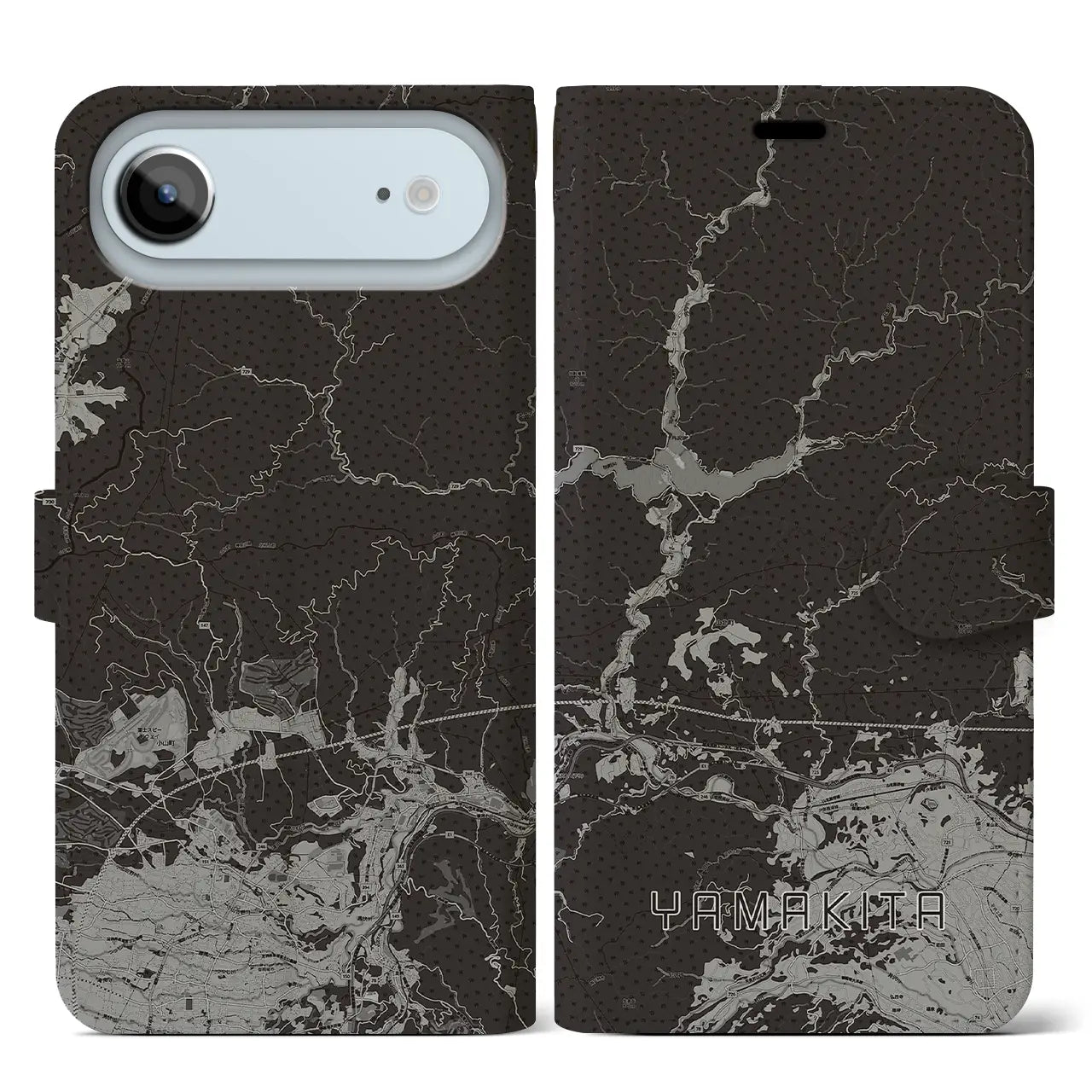 【山北(神奈川県)】地図柄iPhoneケース(手帳タイプ)