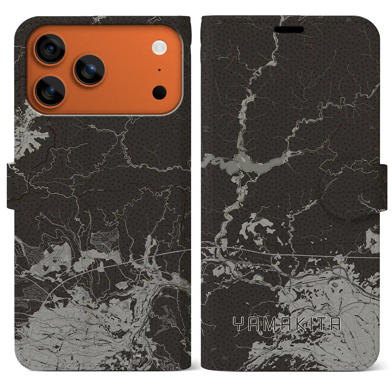 【山北(神奈川県)】地図柄iPhoneケース(手帳タイプ)