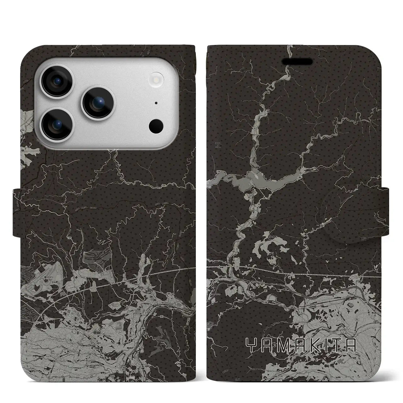 【山北(神奈川県)】地図柄iPhoneケース(手帳タイプ)