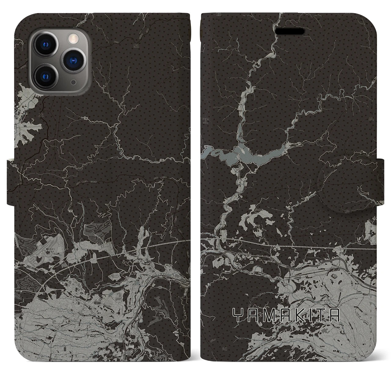 【山北(神奈川県)】地図柄iPhoneケース(手帳タイプ)