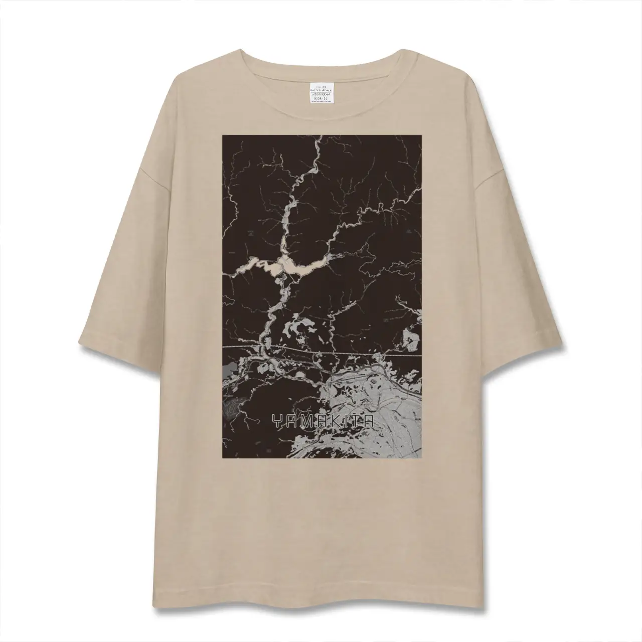 【山北(神奈川県)】地図柄ビッグシルエットTシャツ