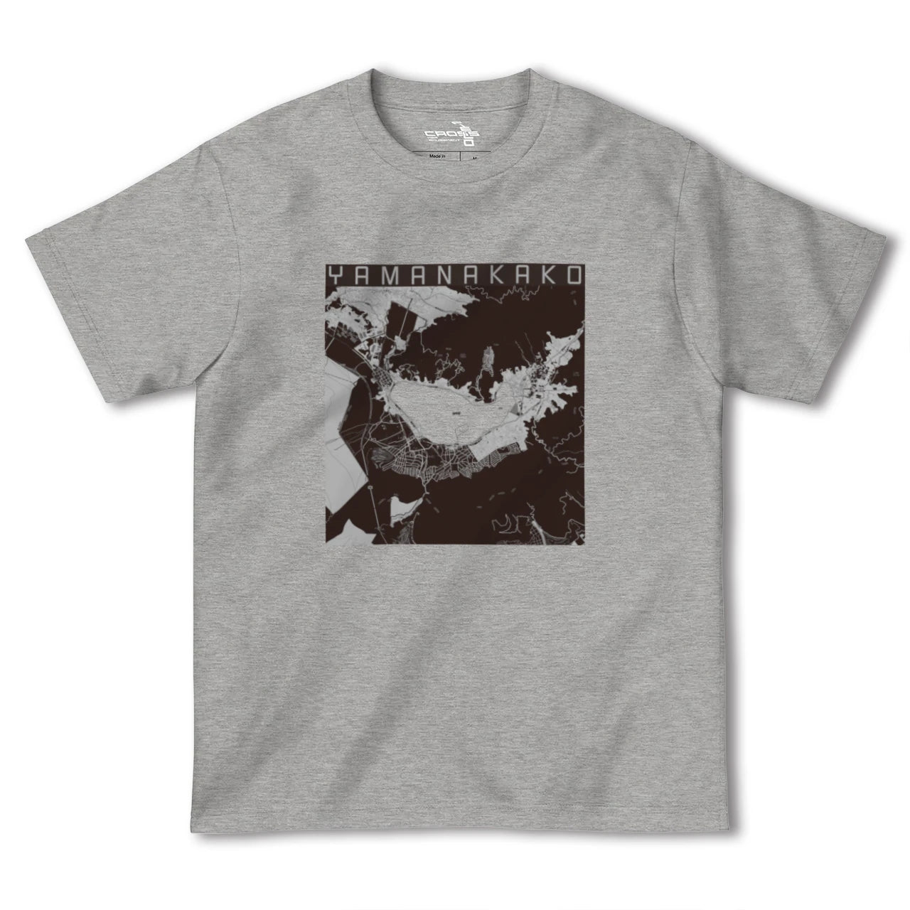 【山中湖(山梨県)】地図柄ヘビーウェイトTシャツ