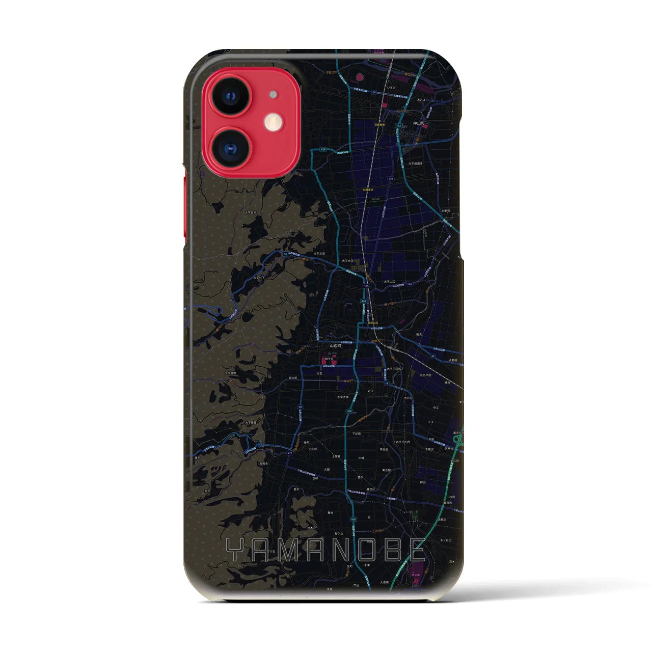 【山辺(山形県)】地図柄iPhoneケース(バックカバータイプ)