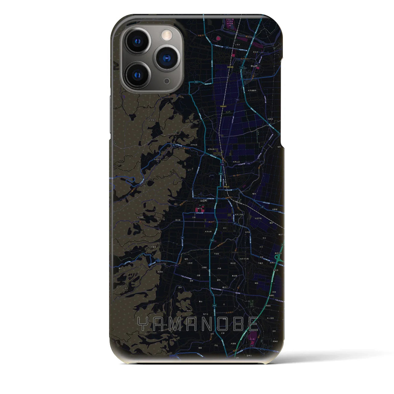 【山辺(山形県)】地図柄iPhoneケース(バックカバータイプ)