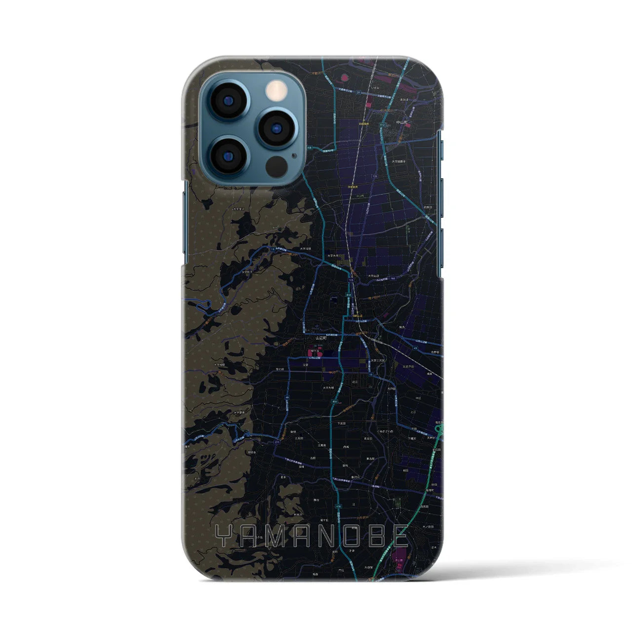 【山辺(山形県)】地図柄iPhoneケース(バックカバータイプ)
